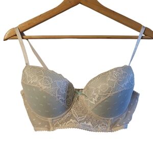 FELINE Cream Lace Underwire Bra
